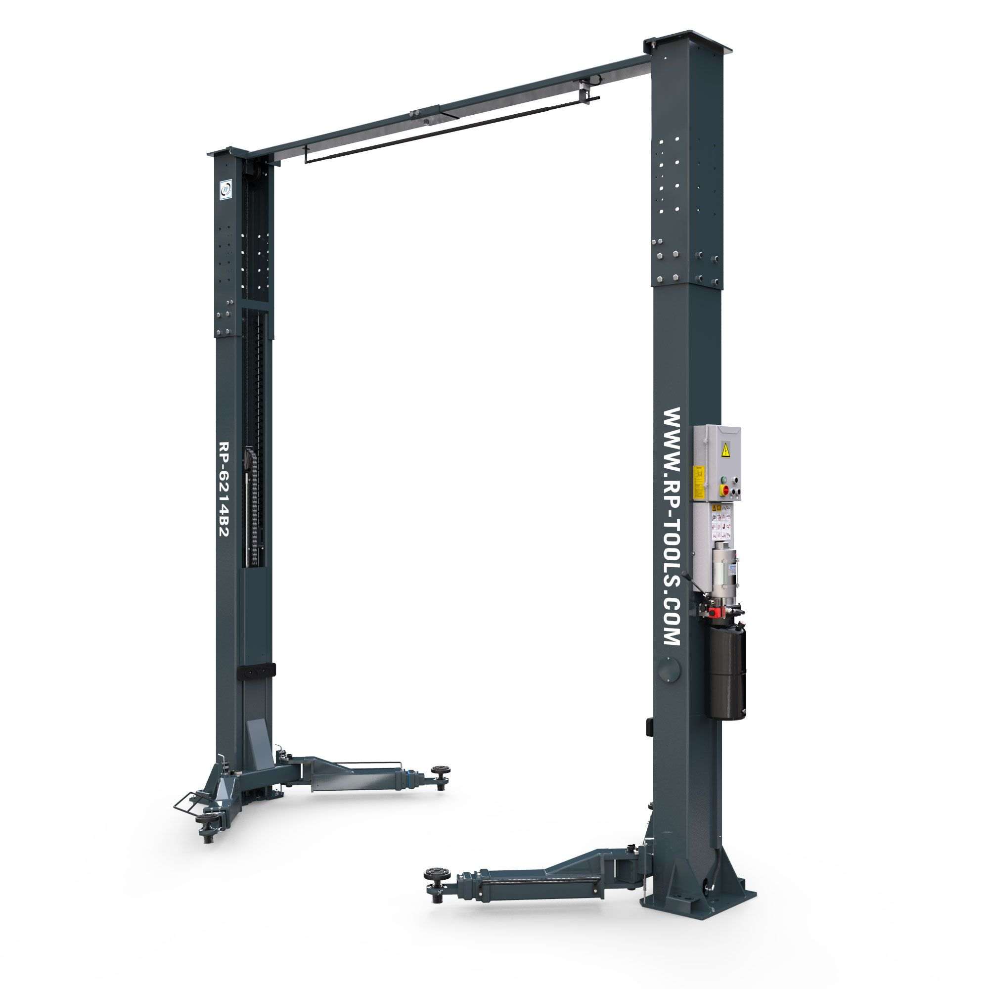 Hefbrug 2-kolommer RP-R-6214B2-ATC - Bovenbouw - 400V | RP-Tools (Antraciet)